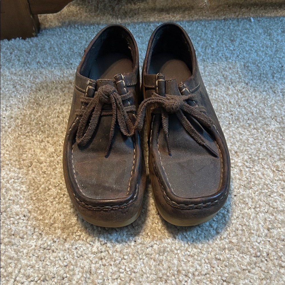 Clarks Brown Leather Loafers